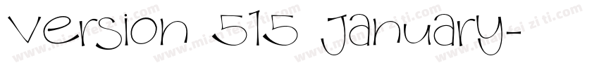 Version 515 January字体转换